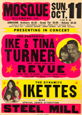 tags: The Ike and Tina Turner Review, The Ikettes, Steel Mill, Gig Poster - The Ike and Tina Turner Review / The Ikettes / Steel Mill on Oct 11, 1970 [931-small]
