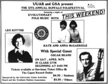 Kate and Anna McGarrigle / Leo Kottke / Oscar Brand on Apr 16, 1983 [477-small]