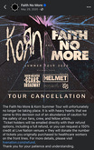Korn / Faith No More / Helmet / '68 on Sep 6, 2020 [587-small]