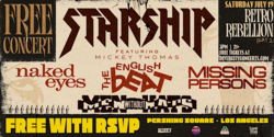 tags: Starship, The English Beat, Men Without Hats, Missing Persons, Naked Eyes, Los Angeles, California, United States, Gig Poster, Pershing Square - Starship / Mickey Thomas / The English Beat / Men Without Hats / Missing Persons / Naked Eyes on Jul 19, 2025 [986-small]