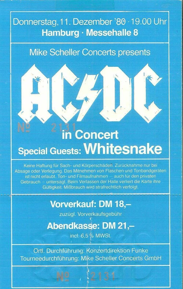 AC/DC's 1980 Concert & Tour History | Concert Archives