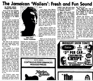 Bob Marley & The Wailers / David Rea with Slewfoot / Stuart Little Band / Steve Head on Oct 19, 1973 [997-small]