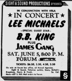 Lee Michaels / B.B. King / James Gang on Jun 5, 1971 [185-small]