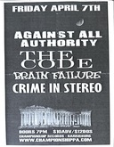 Against All Authority / The Code / Brain Failure / Crime In Stereo on Apr 7, 2006 [982-small]