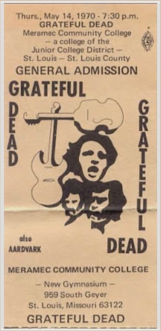 Grateful Dead S 1970 Concert Tour History Concert Archives