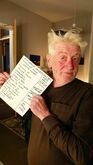 Davy Carton with the set list - taken from The Saw Doctors' Facebook page, The Saw Doctors / The Undertones on Aug 2, 2025 [326-small]