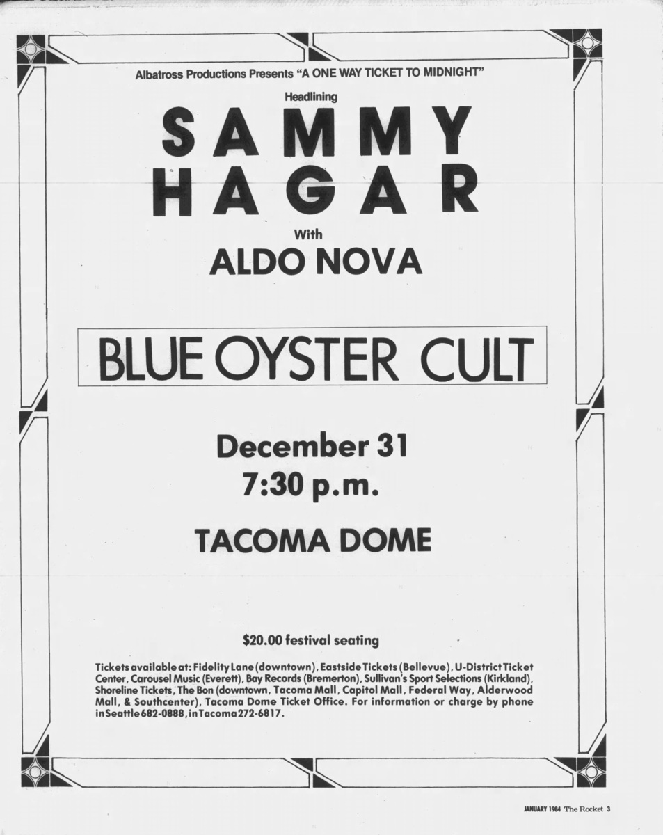 Blue Öyster Cult's 1983 Concert & Tour History | Concert Archives