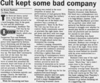 Review from The Tacoma News-Tribune dated January 6, 1990., The Cult / Bonham / Dangerous Toys on Jan 4, 1990 [321-small]