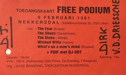 The Fear / The Shoes / The Dicks / Wicked Willy / What’s On A Man’s Mind on Feb 9, 1991 [348-small]