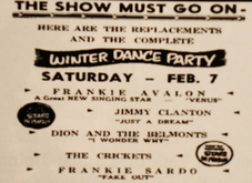 frankie avalon / Dion and The Belmonts / Bobby Vee and the Shadows / Frankie Sardo / Jimmy Clanton / The Crickets on Feb 7, 1959 [502-small]