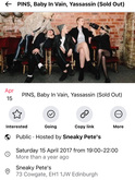 PINS / Yassassin (UK) / Baby In Vain on Apr 15, 2017 [778-small]
