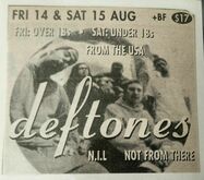 tags: Deftones, Not From There, Non‐Intentional Lifeform, Melbourne, Victoria, Australia, Advertisement, Corner Hotel - Deftones / Non‐Intentional Lifeform / Not From There on Aug 14, 1998 [501-small]