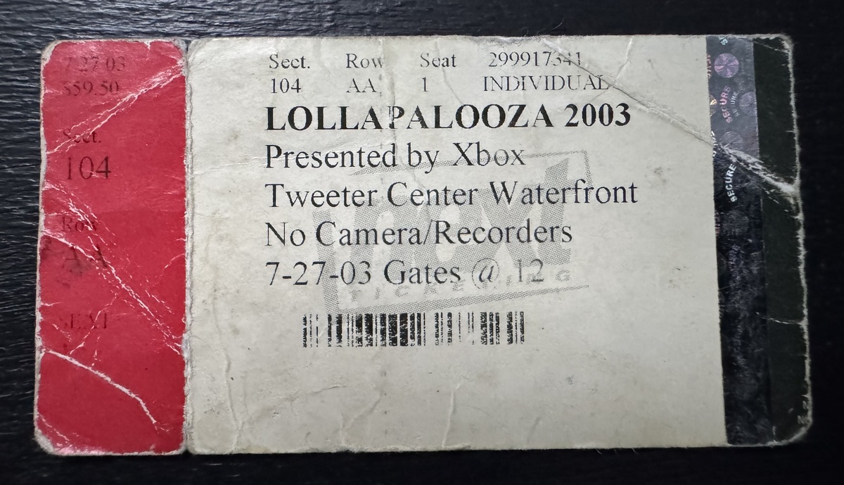 Jul 27, 2003: Lollapalooza at Tweeter Center Camden, New Jersey