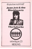 Joan Jett & The Blackhearts / The Suburbs on Jan 23, 1982 [814-small]