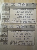 Love And Rockets / The Lucy Show on Nov 22, 1986 [439-small]
