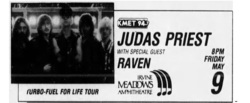 Judas Priest  / Raven  on May 9, 1986 [010-small]