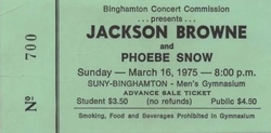 tags: Jackson Browne, Phoebe Snow, Ticket - Jackson Browne / Phoebe Snow on Mar 16, 1975 [926-small]
