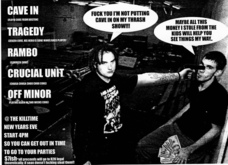 Cave In / Tragedy / Rambo / Crucial Unit / Off Minor on Dec 30, 1998 [310-small]