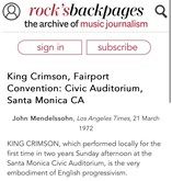 King Crimson / Fairport Convention / The Blues Project on Mar 19, 1972 [387-small]