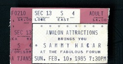 Sammy Hagar / Zebra on Feb 10, 1985 [421-small]