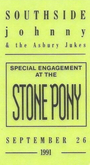 tags: Southside Johnny & The Asbury Jukes, Ticket - Southside Johnny CD Release Party on Sep 26, 1991 [902-small]