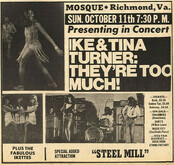 tags: The Ike and Tina Turner Review, The Ikettes, Steel Mill, Advertisement - The Ike and Tina Turner Review / The Ikettes / Steel Mill on Oct 11, 1970 [599-small]