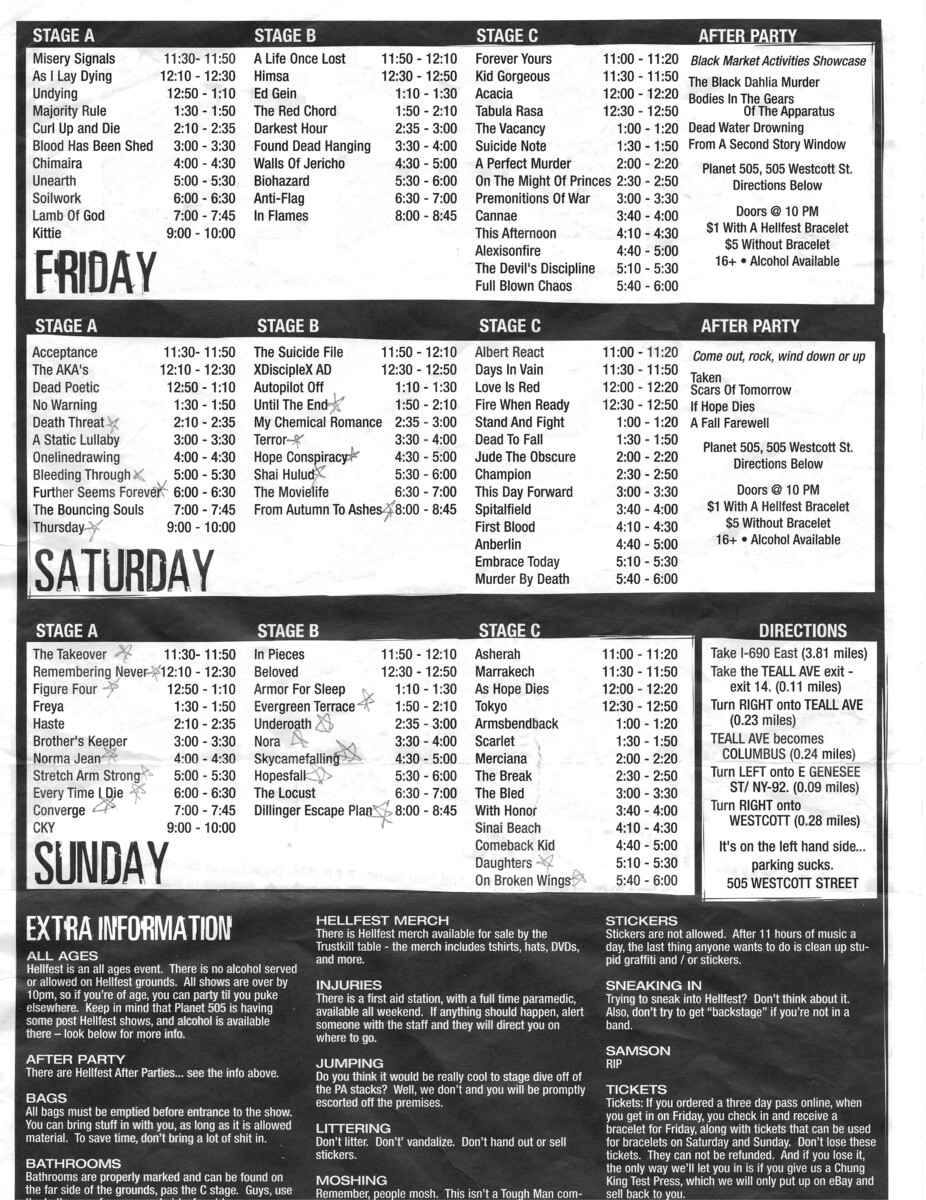 My Chemical Romance's 2003 Concert & Tour History | Concert Archives