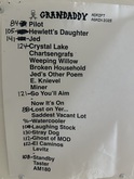 Grandaddy set list (with patch numbers) the Regency Ballroom, San Francisco, CA, Sep. 16, 2025, Grandaddy / Pedro The Lion on Sep 16, 2025 [569-small]