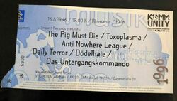 The Pig must die / Toxoplasma / Anti Nowhere League / Daily Terror / Dödelhaie / Das Untergangskommando on Aug 16, 1996 [894-small]