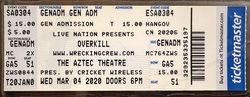 Overkill / Exhorder / Hydraform on Mar 4, 2020 [422-small]