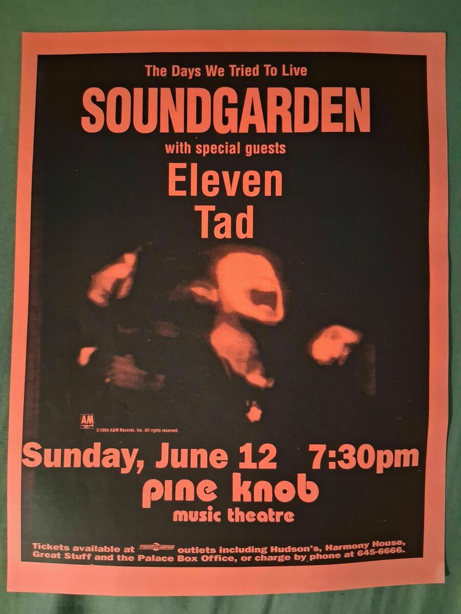 希少'94 soundgarden/TAD/Elevenライブ　tシャツ 希少´94 soundgarden/TAD/Elevenライブ tシャツ