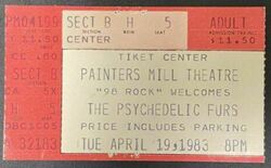 The Psychedelic Furs / Divinyls / Tommy Keene Group on Apr 19, 1983 [832-small]