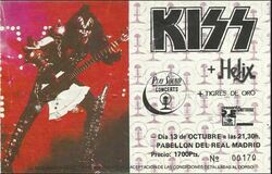 KISS / Helix / Tigres De Oro on Oct 13, 1983 [008-small]