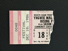 Yngwie Malmsteen's Rising Force / Saxon / Black 'N Blue on Dec 18, 1986 [906-small]