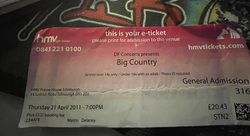 tags: Big Country, Edinburgh, Scotland, United Kingdom, Ticket, The Picture House - Big Country / Mike Marlin on Apr 21, 2011 [410-small]
