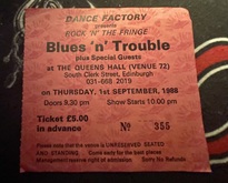 tags: Blues 'n' Trouble, Edinburgh, Scotland, United Kingdom, Ticket, The Queen's Hall - Blues ’n’ Trouble on Aug 28, 1986 [615-small]