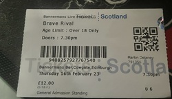tags: Brave Rival, Edinburgh, Scotland, United Kingdom, Ticket, Bannerman's - Brave Rival on Feb 16, 2023 [207-small]