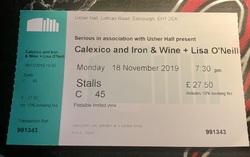 tags: Iron & Wine and Calexico, Edinburgh, Scotland, United Kingdom, Ticket, Usher Hall - Iron & Wine and Calexico on Nov 18, 2019 [303-small]