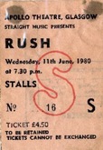tags: Rush, Glasgow, Scotland, United Kingdom, Ticket, The Glasgow Apollo - Rush on Jun 11, 1980 [875-small]