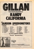 tags: Gillan, Edinburgh, Scotland, United Kingdom, Advertisement, University of Edinburgh Union - Gillan on Oct 19, 1979 [102-small]