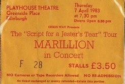 tags: Marillion, Edinburgh, Scotland, United Kingdom, Ticket, Edinburgh Playhouse Theatre - Marillion / Peter Hamill on Apr 7, 1983 [272-small]