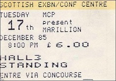 tags: Marillion, Glasgow, Scotland, United Kingdom, Ticket, Scottish Exhibition & Conference Centre (SECC) - Marillion on Dec 17, 1985 [304-small]