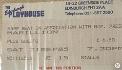 tags: Marillion, Edinburgh, Scotland, United Kingdom, Ticket, Edinburgh Playhouse Theatre - Marillion / Beltane Fire on Sep 21, 1985 [310-small]