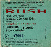 tags: Rush, Glasgow, Scotland, United Kingdom, Ticket, Scottish Exhibition & Conference Centre (SECC) - Rush on Apr 26, 1988 [324-small]