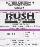 tags: Rush, Glasgow, Scotland, United Kingdom, Ticket, Scottish Exhibition & Conference Centre (SECC) - Rush / Primus on Apr 15, 1992 [325-small]
