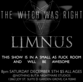 The Witch Was Right & Limnus, tags: The Witch Was Right, Limnus, Garden Grove, California, United States, Gig Poster, Nothing But A Nightmare Studios - The Witch Was Right / Limnus on Dec 7, 2015 [076-small]