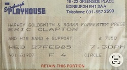 tags: Eric Clapton, Edinburgh, Scotland, United Kingdom, Ticket, Edinburgh Playhouse - Eric Clapton / Chris Rea on Feb 27, 1985 [397-small]