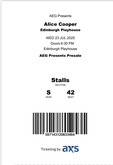 tags: Alice Cooper, Edinburgh, Scotland, United Kingdom, Ticket, Edinburgh Playhouse - Alice Cooper / Bobbie Dazzle on Jul 23, 2025 [839-small]