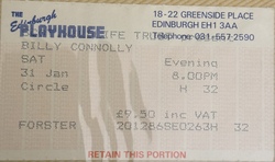 tags: Billy Connolly, Edinburgh, Scotland, United Kingdom, Ticket, Edinburgh Playhouse Theatre - Billy Connolly on Jan 31, 1987 [927-small]