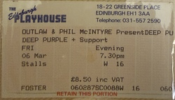 tags: Deep Purple, Edinburgh, Scotland, United Kingdom, Ticket, Edinburgh Playhouse - Deep Purple / Bad Company on Mar 6, 1987 [930-small]